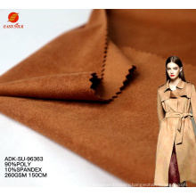 Hot sale poly spandex double side brushed faux suede garment fabric for jacket